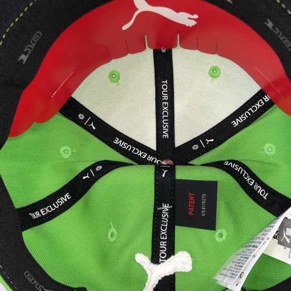 Puma Cap 🧢 throwback green & black w/white P OSFM NWT - Picture 6 of 7